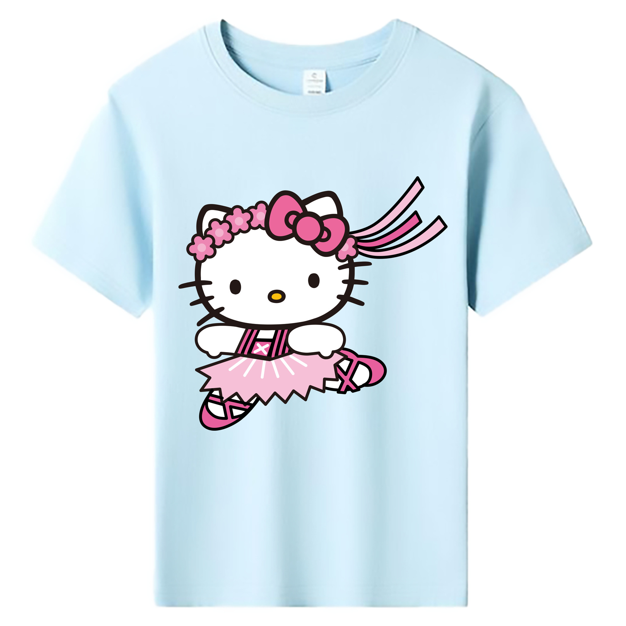 （画像用） Hello Kitty ハローキティ 綿100％キッズTシャツ（フロントプリント）